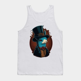 Alpaca Funny Top Hat Tank Top